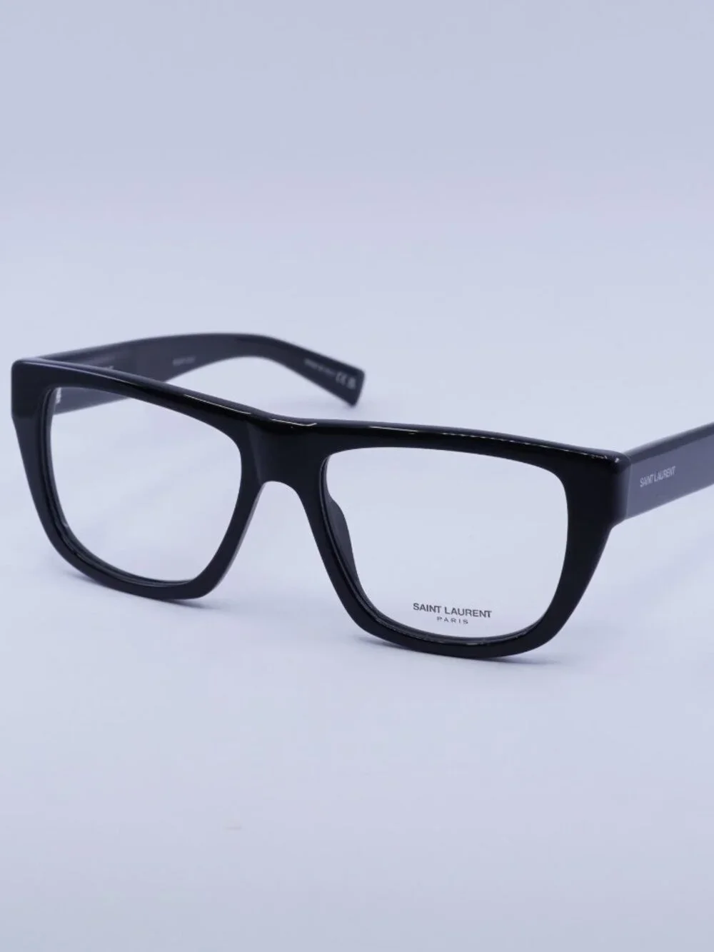 Saint Laurent SL714 001 Eyeglasses Black 55mm Square Frame
